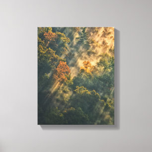 USA, New York, Letchworth State Park. Soluppgång Canvastryck