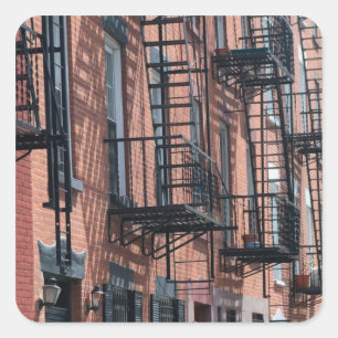 USA, New York, New York City, Brooklyn: Kullersten Fyrkantigt Klistermärke