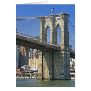 USA, New York, New York City. Brooklynbron Hälsningskort