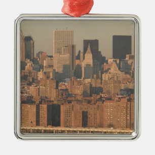 USA, New York, New York City, Manhattan: 111 Julgransprydnad Metall