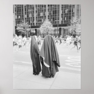 USA, NEW YORK: New York City Nuns Watching NYC Poster