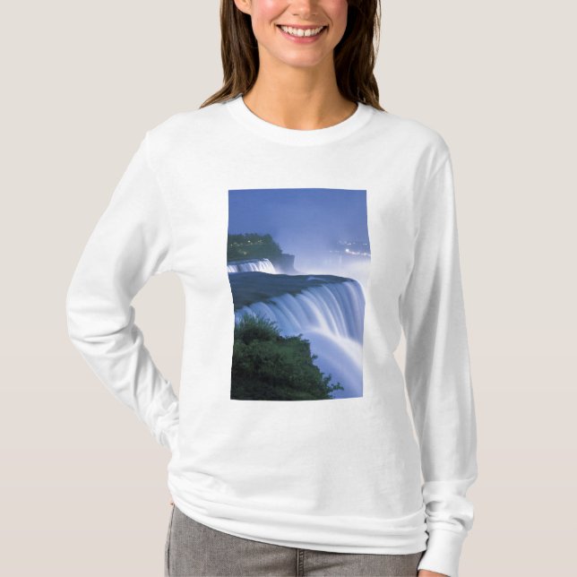 USA, New York, Niagara Falls. Amerikanska Falls Tee Shirt (Framsida)
