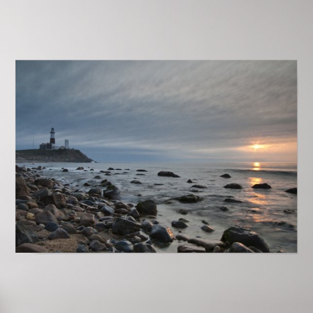 USA, New York, Öster Hampton. Montauk Point Poster (Framsidan)
