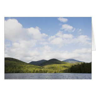 USA, New York-staten, Adirondack-bergen, Sjö Hälsningskort
