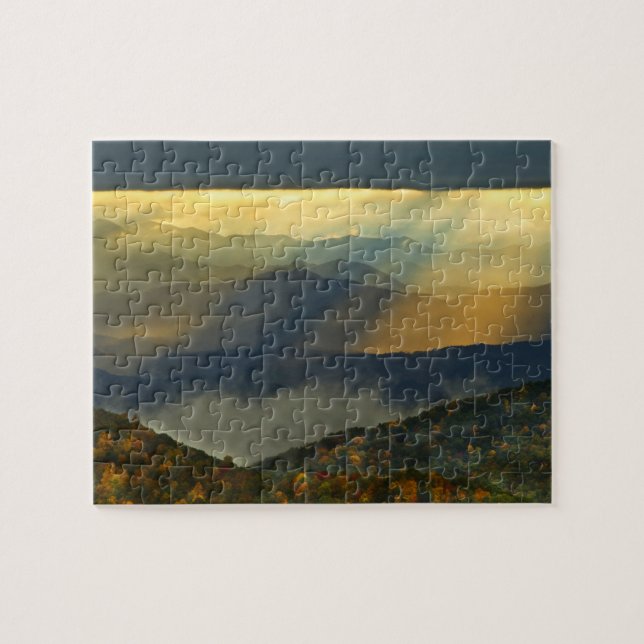 USA, North Carolina, Underbarare Smoky Mountains. Pussel (Horisontell)