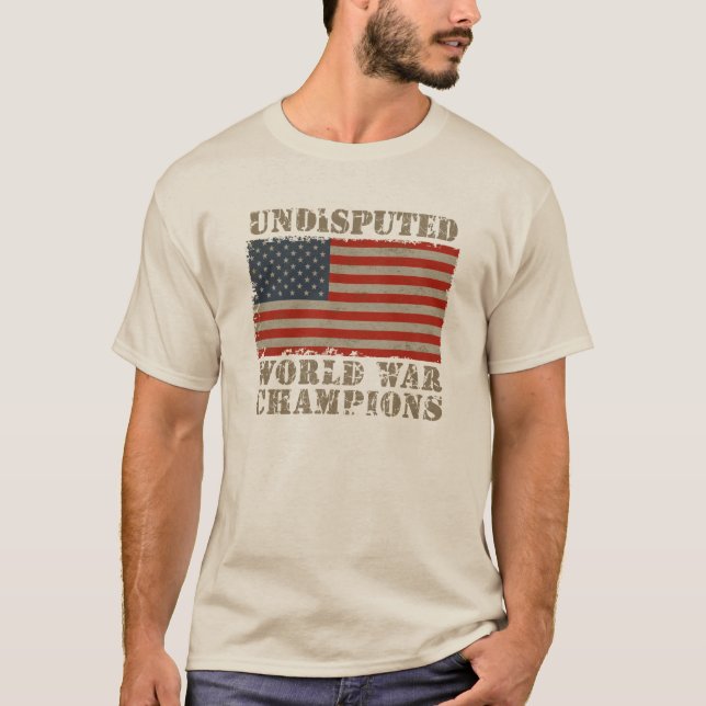 USA obestridda världskrigmästare T Shirt (Framsida)