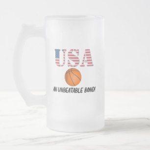 USA och Basketball - Oslagbar bond! Frostat Ölglas