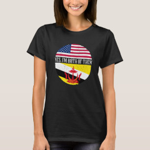 USA och Brunei Vintage Flaggor.. Ja, jag är båda t Shirt