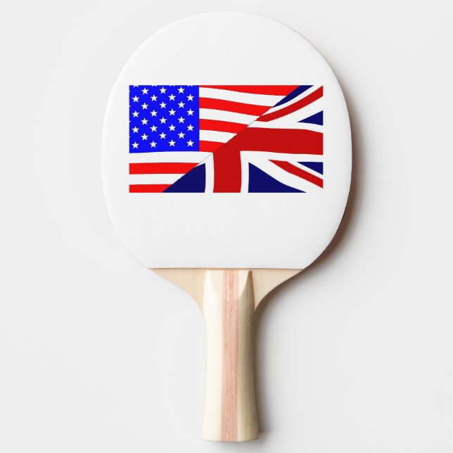 USA och Flaggor i Förenade kungariket Pingisracket (Framsidan)