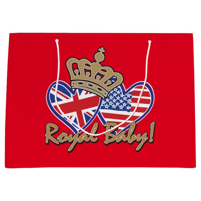 USA och Förenade kungariket Flagga Hearts Royal Ba (Framsidan)