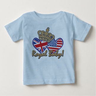 USA och Förenade kungariket Flagga Hearts Royal Ba T Shirt