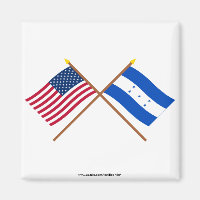 USA och Honduras Crossed Flaggor