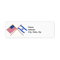 USA och Israel över Flaggor