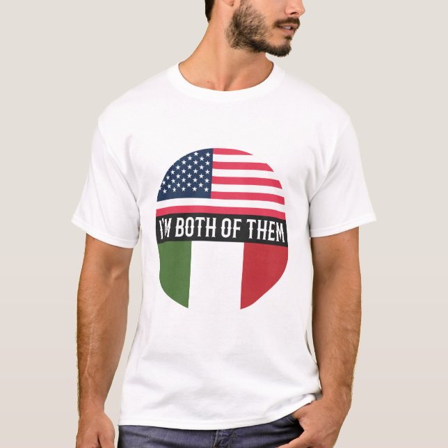 USA OCH ITALIEN FLAGGOR ÄR BÅDA DE T SHIRT (Framsida)
