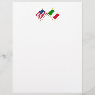 USA och Italien över Flaggor