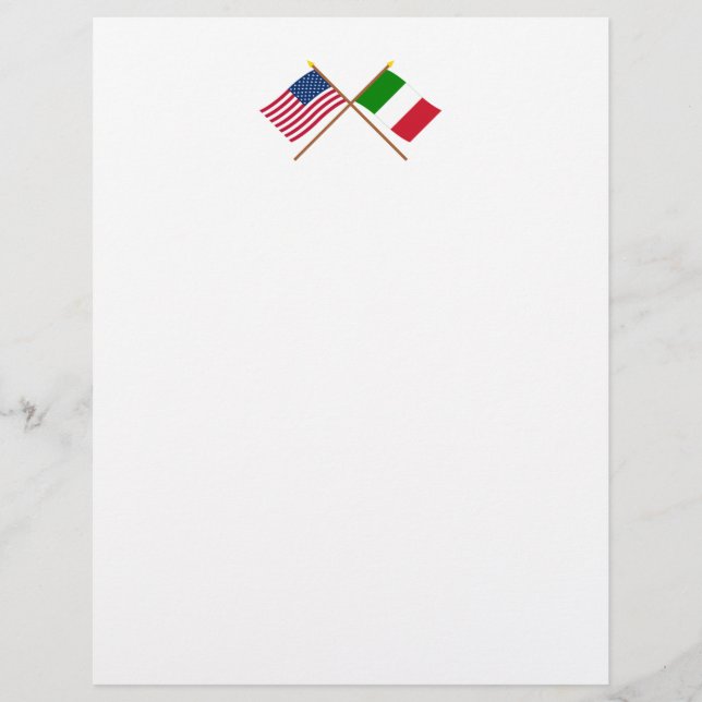 USA och Italien över Flaggor (Framsida)