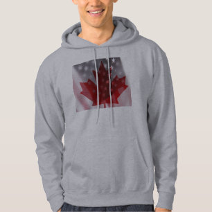 USA och Kanada flaggorhoodie Tröja Med Luva
