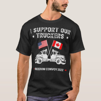 USA och Kanada Support Våra Truckers Premium T Shirt
