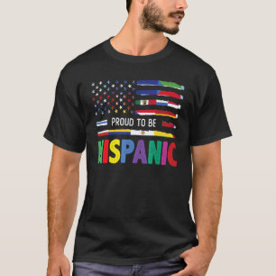 USA och latinamerikanska Flagga är stolta över att T Shirt