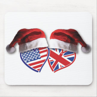 USA och UK Flagga Heart Santas Musmatta