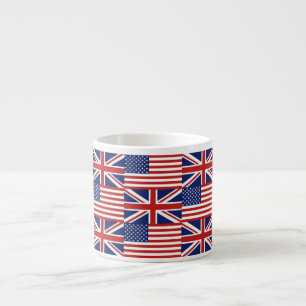 USA och UK-flaggamodell Espressomugg