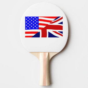 USA och UK-flaggor Pingisracket