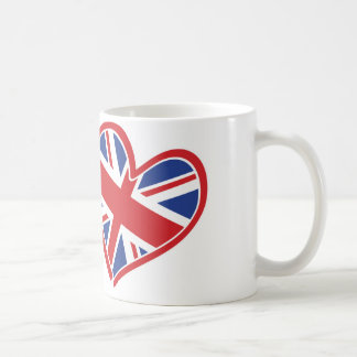 USA och UK i hjärtavisning kärleken Kaffemugg