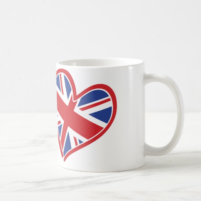 USA och UK i hjärtavisning kärleken Kaffemugg (Höger)