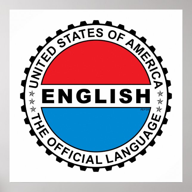 USA Officiell Language Poster (Framsidan)