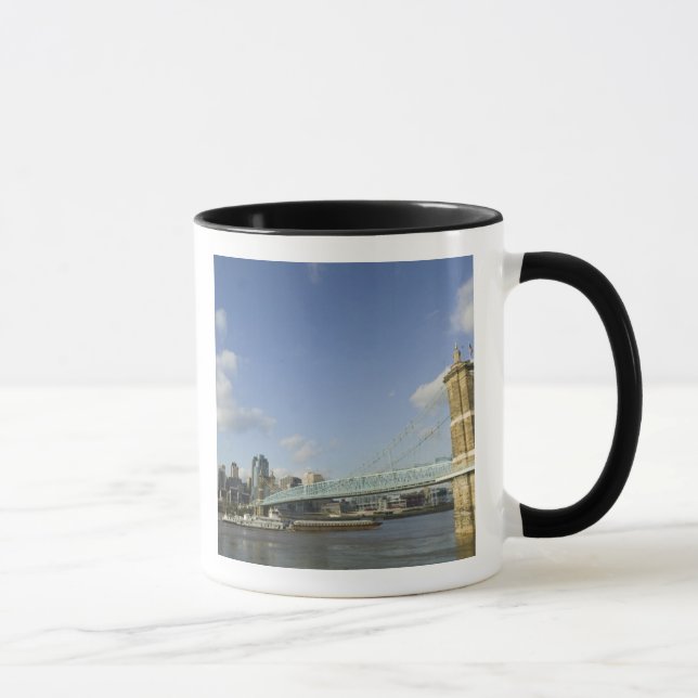 USA, Ohio, Cincinnati: Roebling Suspension 2 Mugg (Höger)