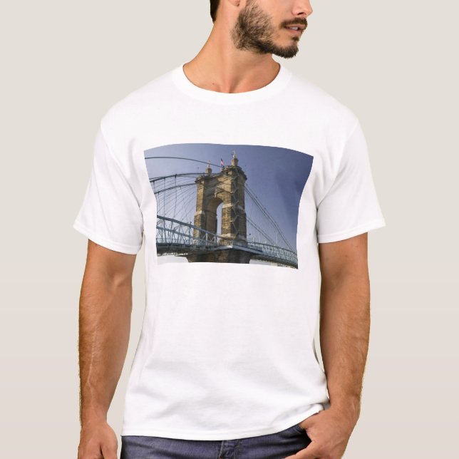 USA, Ohio, Cincinnati: Roebling Suspension 3 T Shirt (Framsida)