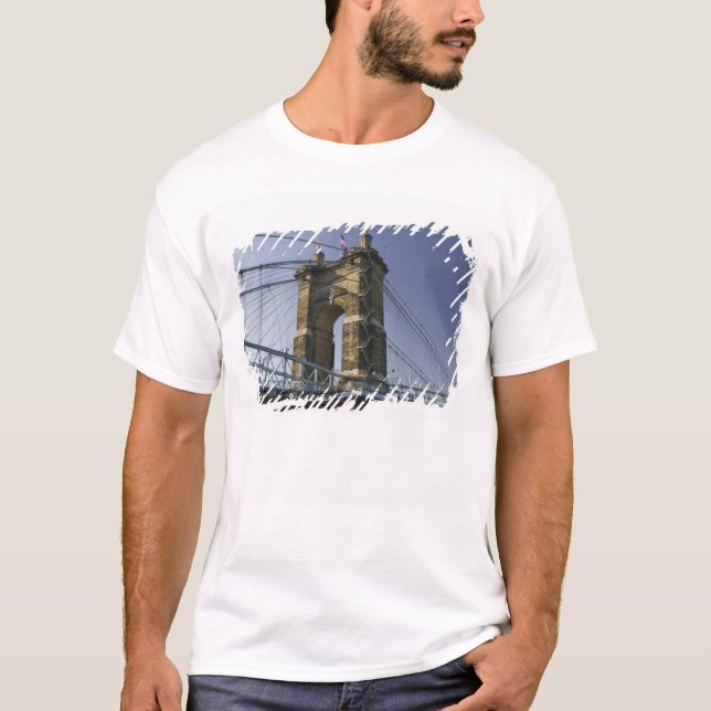 USA, Ohio, Cincinnati: Roebling Suspension 3 T-shirt (Framsida)