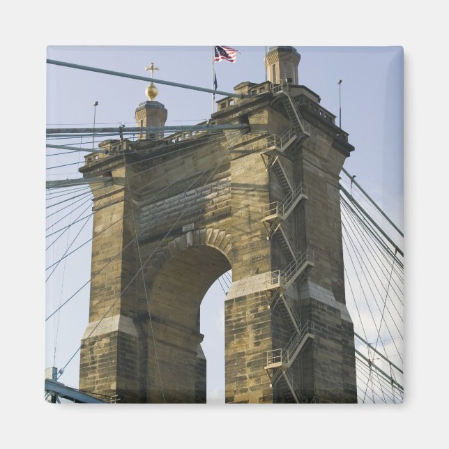 USA, Ohio, Cincinnati: Roebling Suspension Magnet (Framsidan)