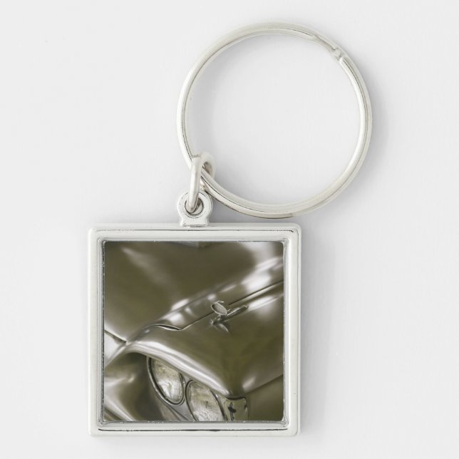 USA Ohio, Cleveland: Westernt reservera historiskt Fyrkantig Silverfärgad Nyckelring (Framsidan)