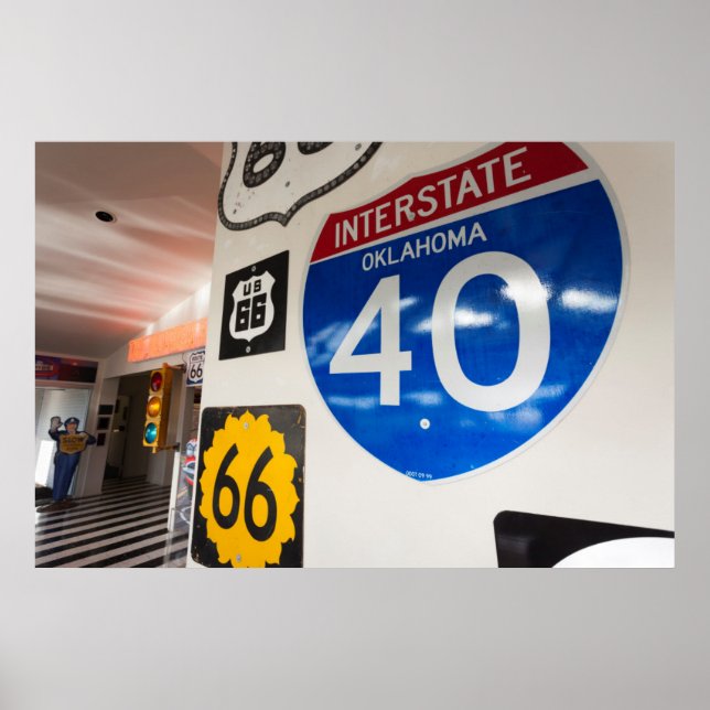 USA, Oklahoma, Clinton, Route 66 Museum Poster (Framsidan)