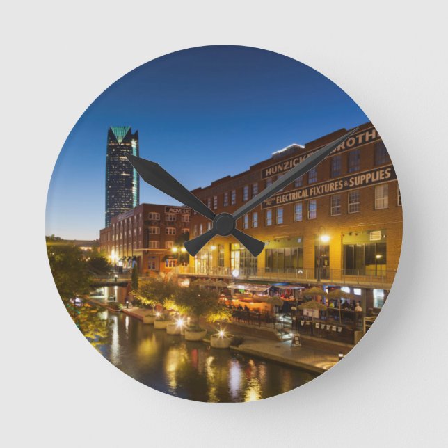 USA, Oklahoma, Oklahoma City, Bricktown Rund Klocka (Framsida)