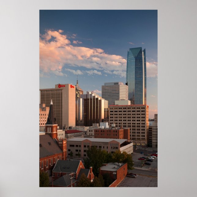 USA, Oklahoma, Oklahoma City, Elevated City Poster (Framsidan)
