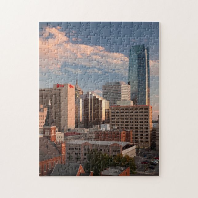 USA, Oklahoma, Oklahoma City, Elevated City Pussel (Vertikal)