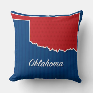 USA Oklahoma State Patriotic Stars och stripes Kar Kudde