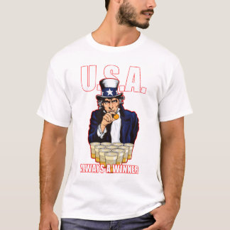 USA öl Pong: Alltid en vinnareutslagsplats T-shirt