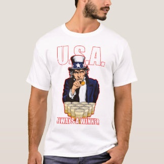 USA öl Pong: "Alltid utslagsplats för en vinnare" T Shirt