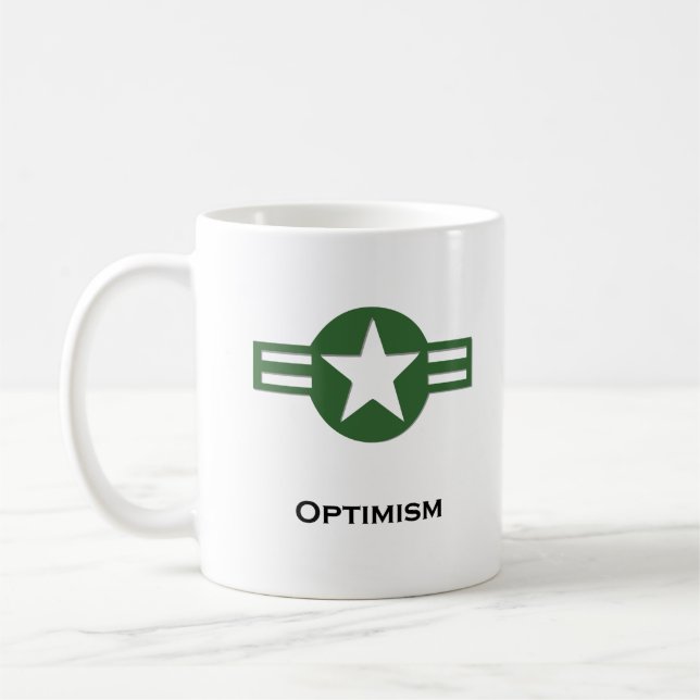 USA Optimism Grönt Kaffemugg (Vänster)
