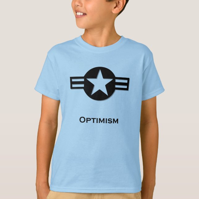 USA Optimism svart Tee Shirt (Framsida)