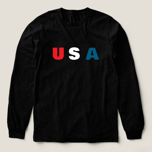 USA Ord With Färg T-shirt (Design framsida)