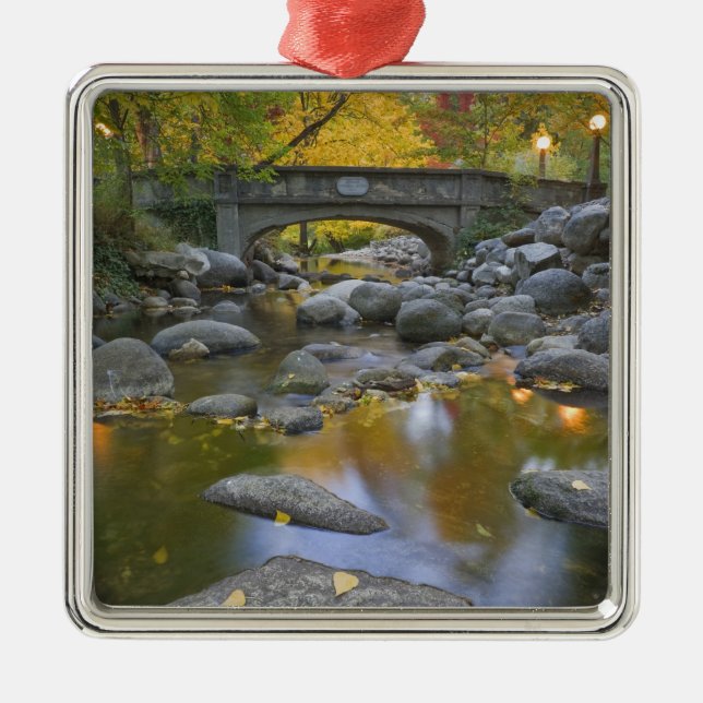 USA, Oregon, Ashland, Lithia Park. Höst Julgransprydnad Metall (Framsidan)