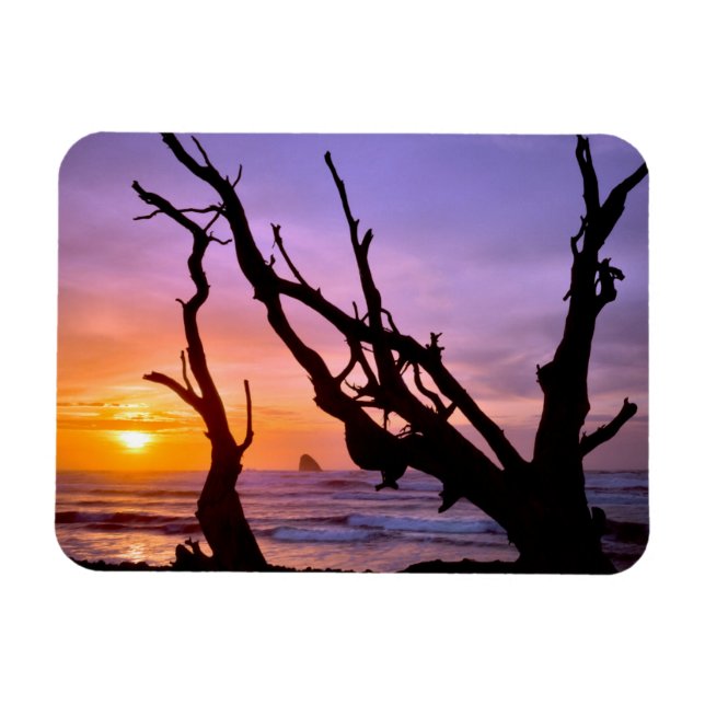 USA, Oregon, Cape Meares. Solnedgång Magnet (Horisontell)