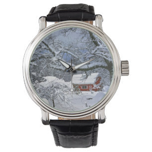 USA, Oregon, Clackamas County. Färsk snö Armbandsur