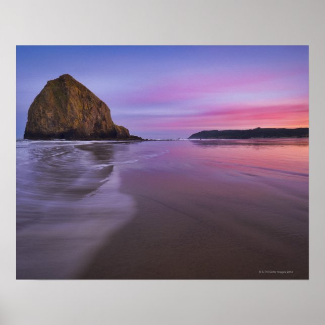 USA, Oregon, Clatsop County, Haystack Sten och Poster (Framsidan)