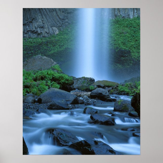 USA, Oregon, Columbia Gorge, Latourell Falls Poster (Framsidan)