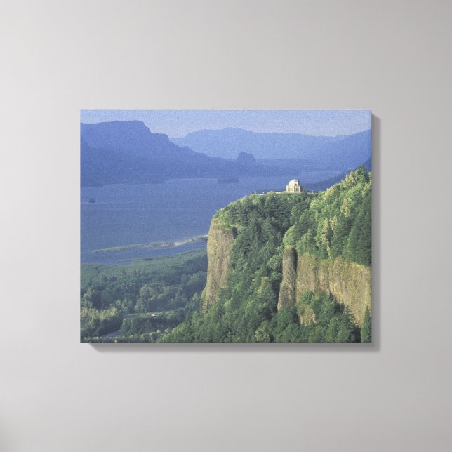 USA, Oregon, Columbia River Gorge NSA. Utsikt över Canvastryck (Framsida)